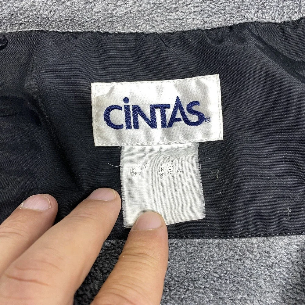 Cintas Centurylink Jacket‎ Black Fleece Lined 31 x 22 Logo Coat Zipper Pockets